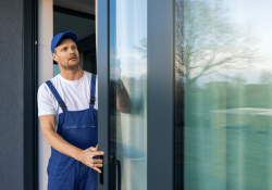 McCallum Aluminum Door Repair Man Trying To Open Stuck Sliding Patio Door Replace Sliding Patio Door Blog