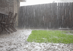 McCallum Aluminum Heavy Rain Puddle Collecting In Backyard Gutter Guards Blog